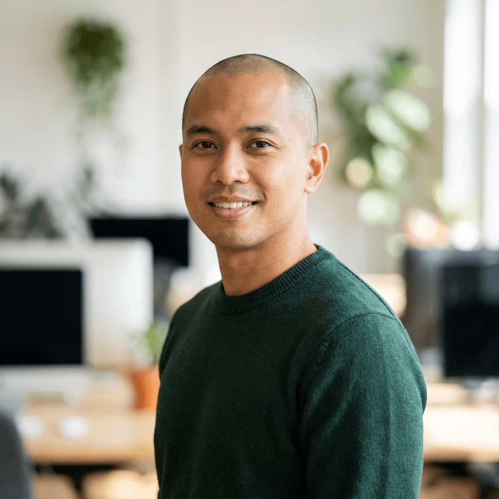 Professional male founder in modern office