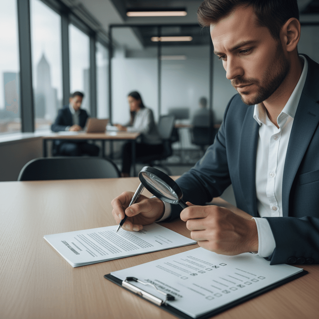 Professional reviewing service contract paperwork